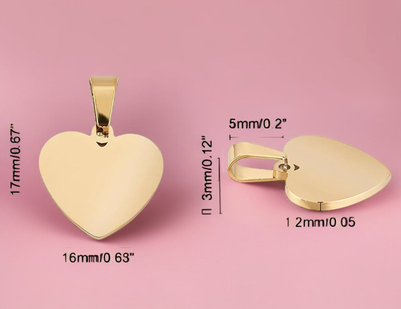 Heart Engraved Pendant